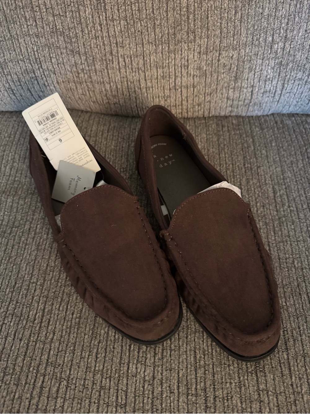 a new day Brown Suede Women's Slip-On Loafers
